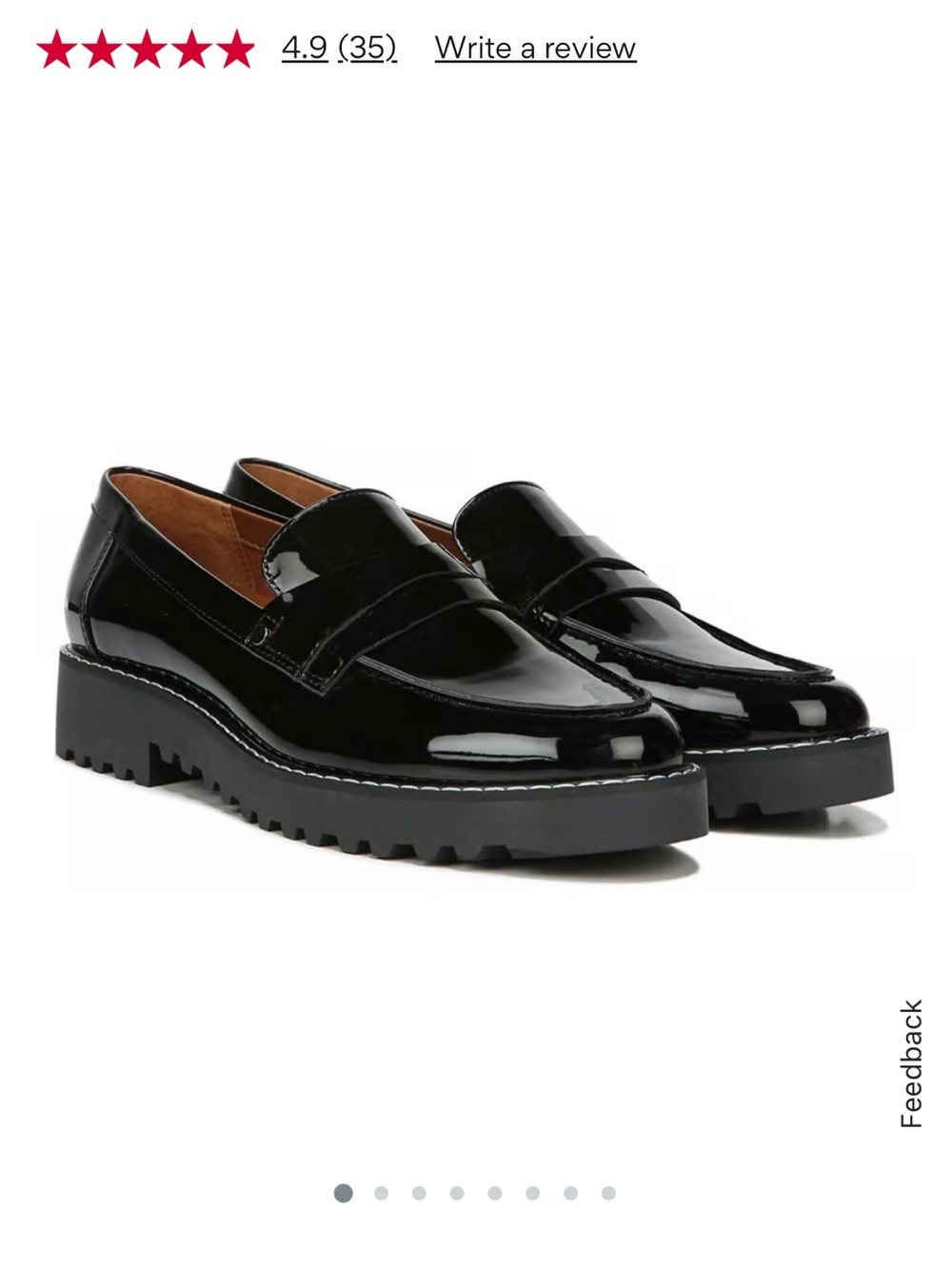 Franco Sarto Women's Black Patent Cassandra Loafers